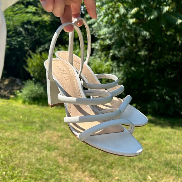 Schutz Strappy Block Heel Summer Sandal - Picture 14 of 15